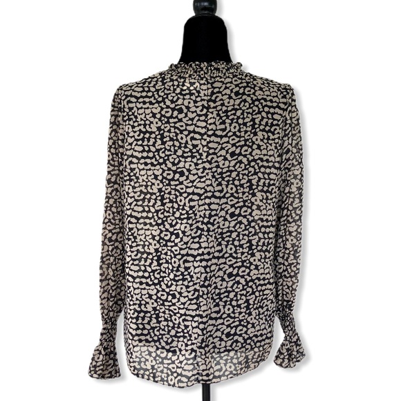 Molly Bracken Leopard Ruffle Neck Long Sleeve Top - Picture 4 of 10